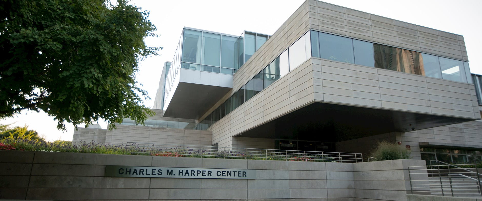 Harper Center sign on Woodlawn