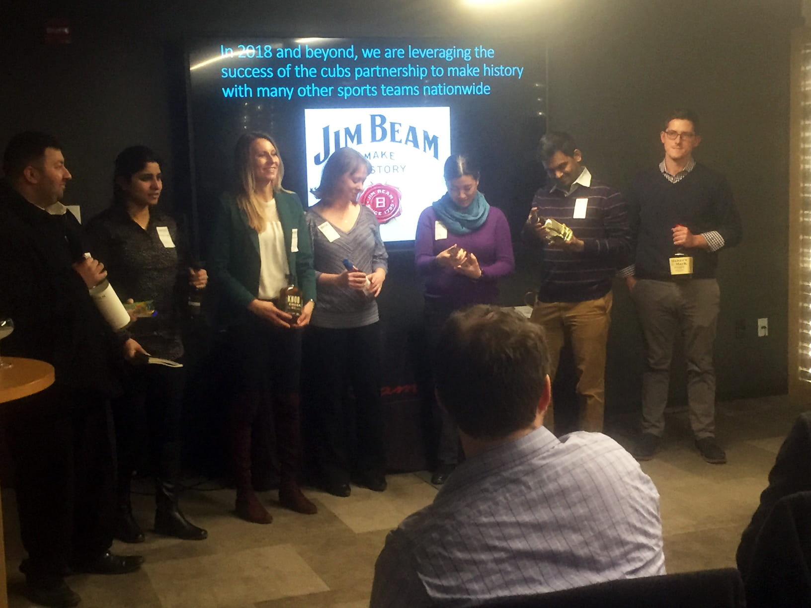 Photo of a group at the Beam Suntory tour