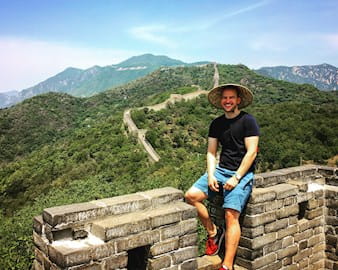 Photo of Mike Carls at the Great Wall of China