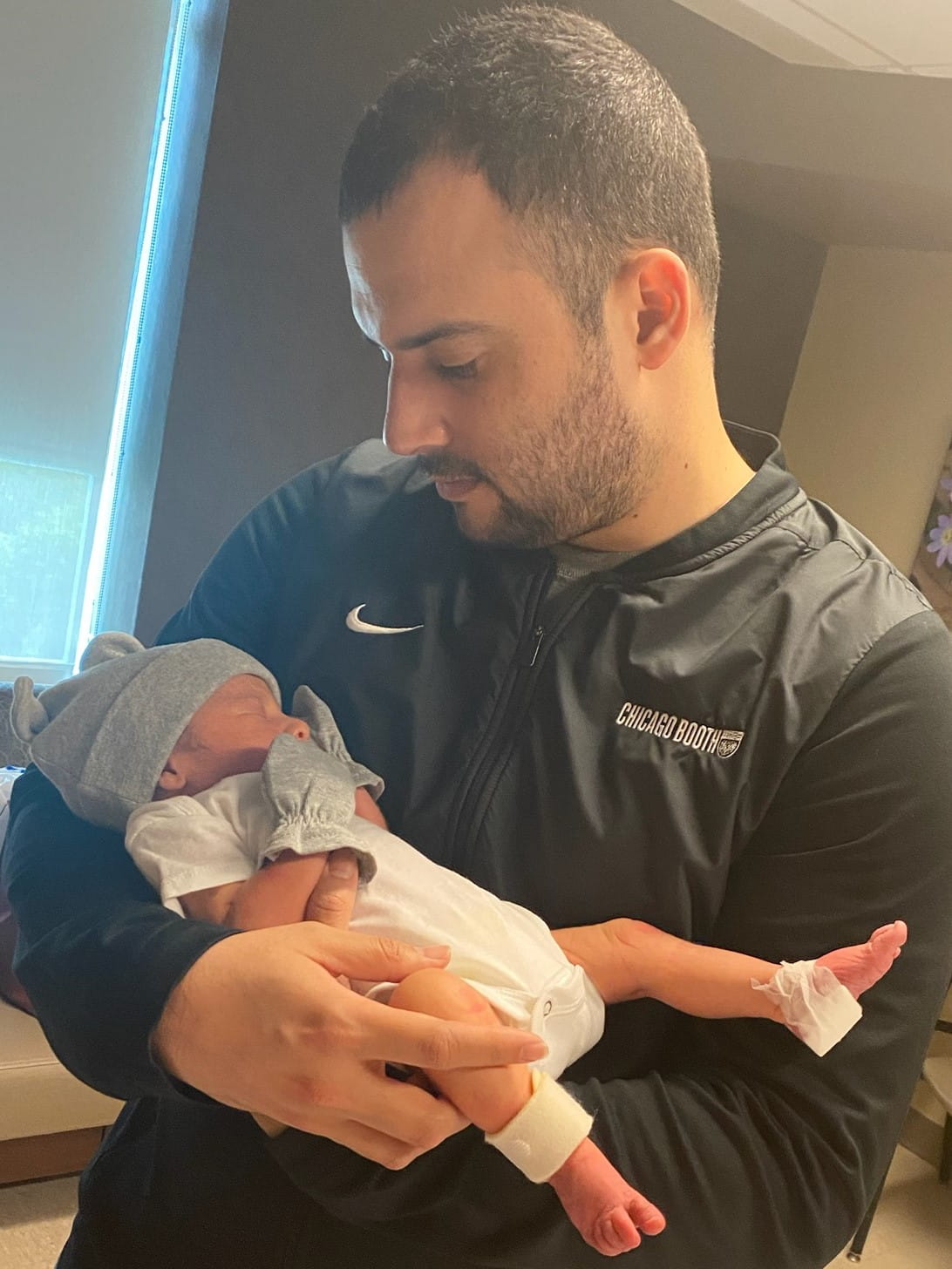 Ryan Lawler holding son