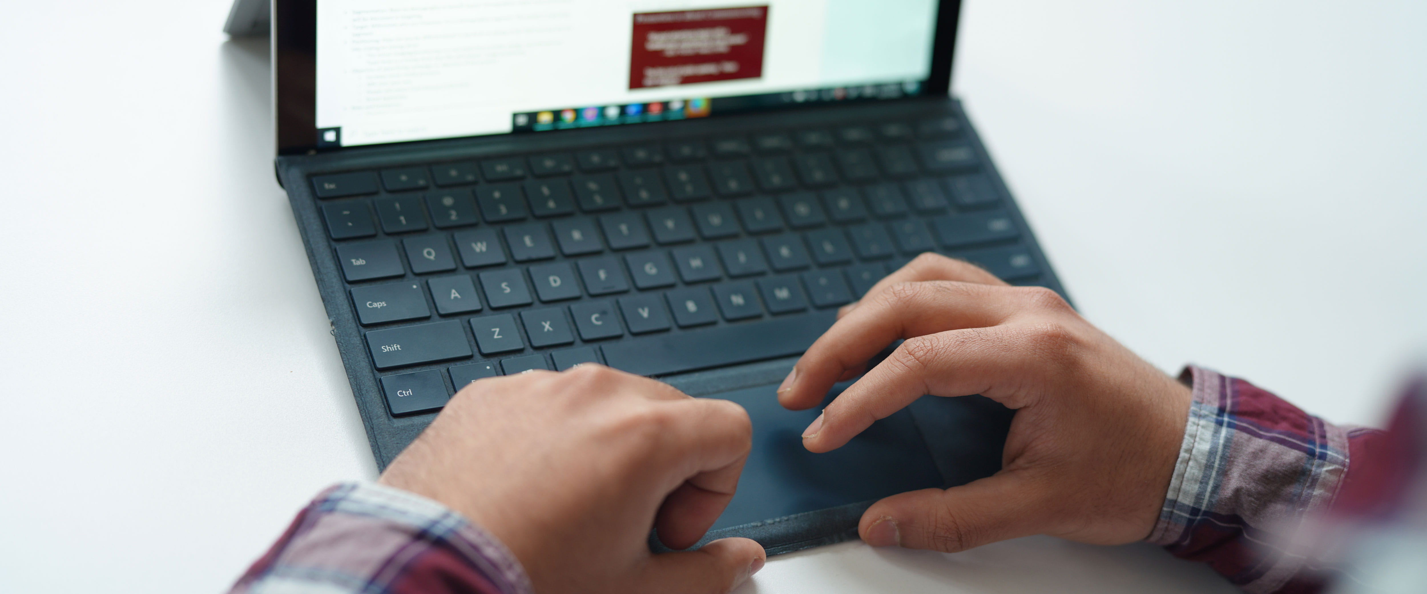 Student working on computer 