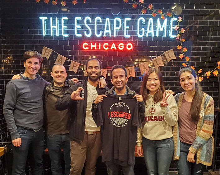 six Boothies at the Escape Room