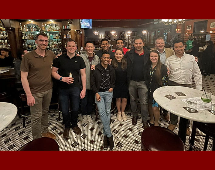 Booth Pride members together posing 