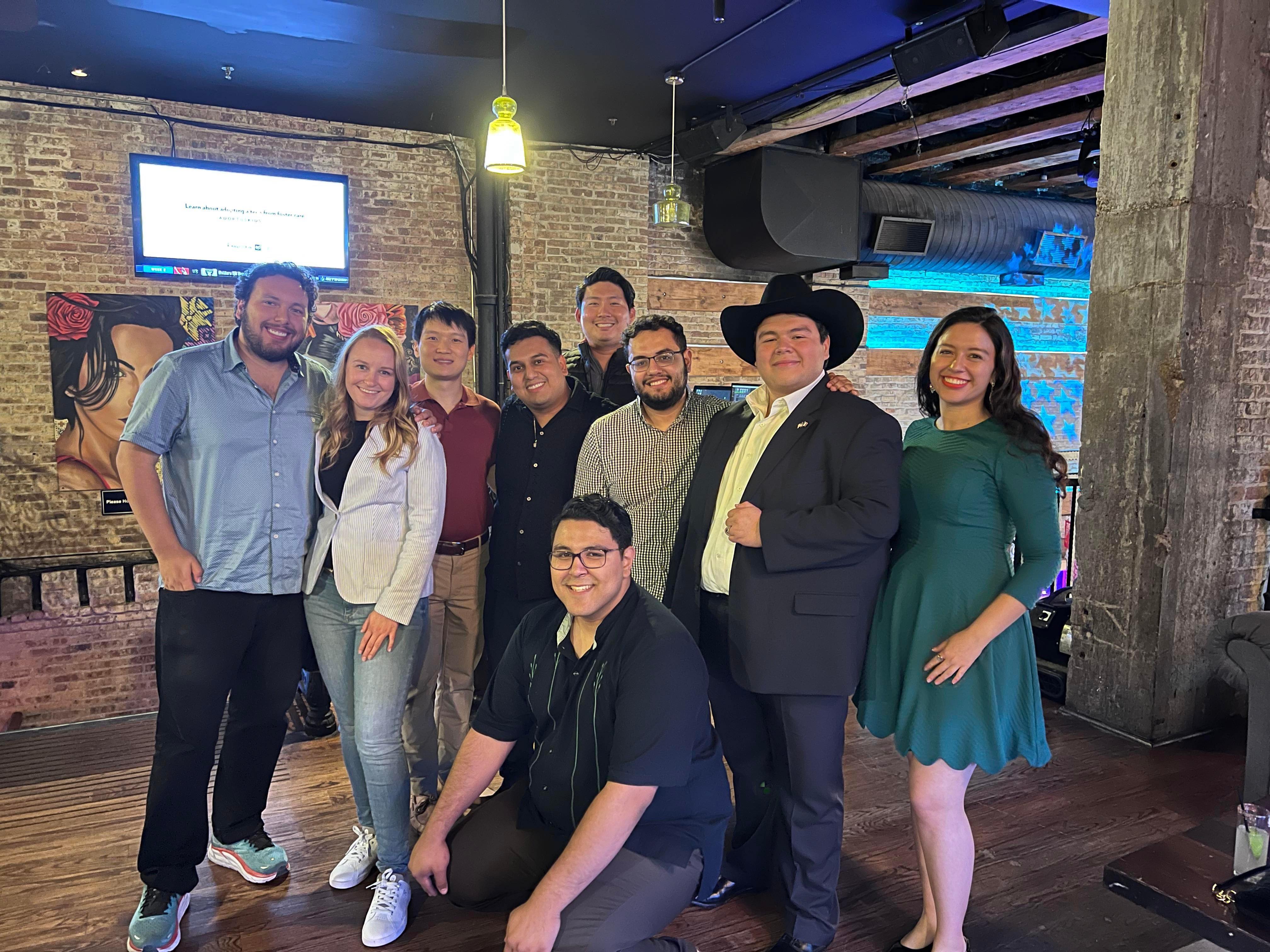 Boothies socializing after class