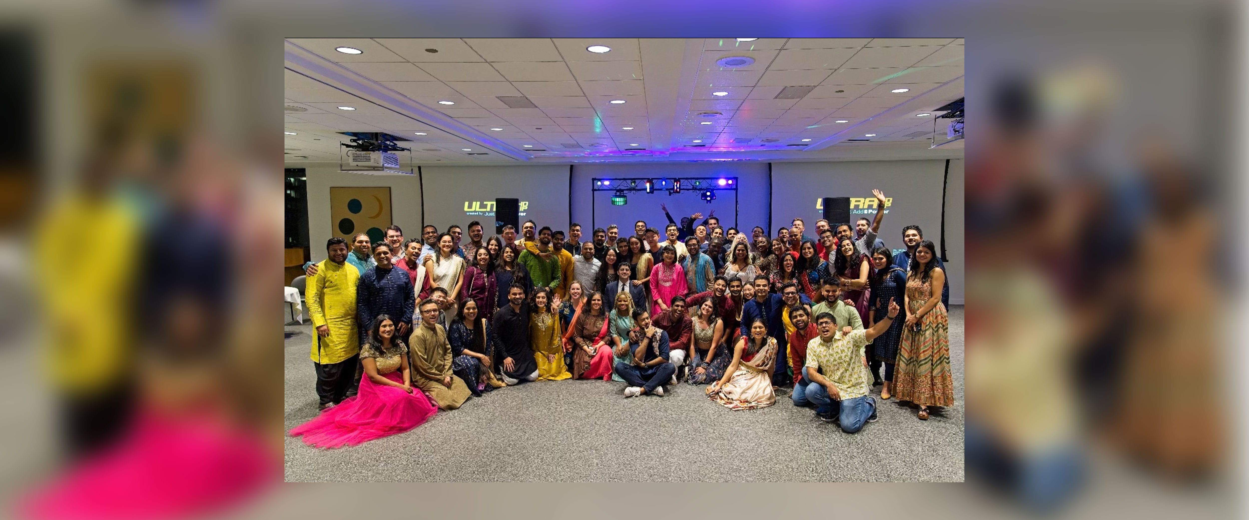 group photo of Booth South Asian Club members