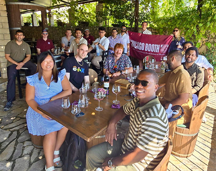 Boothies at restaurant in Croatia