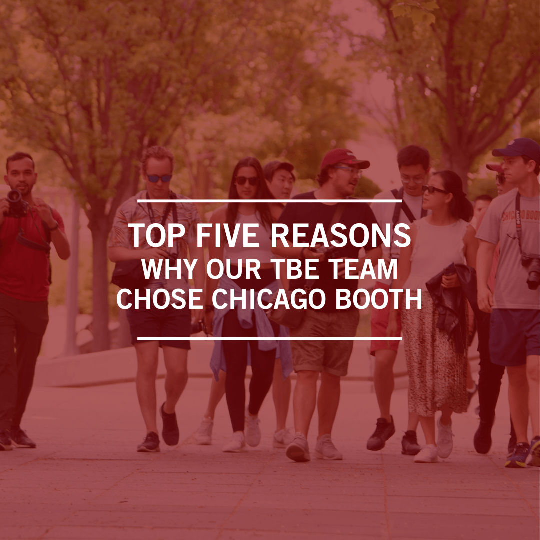 students walking outside with top five reasons text displaying on top
