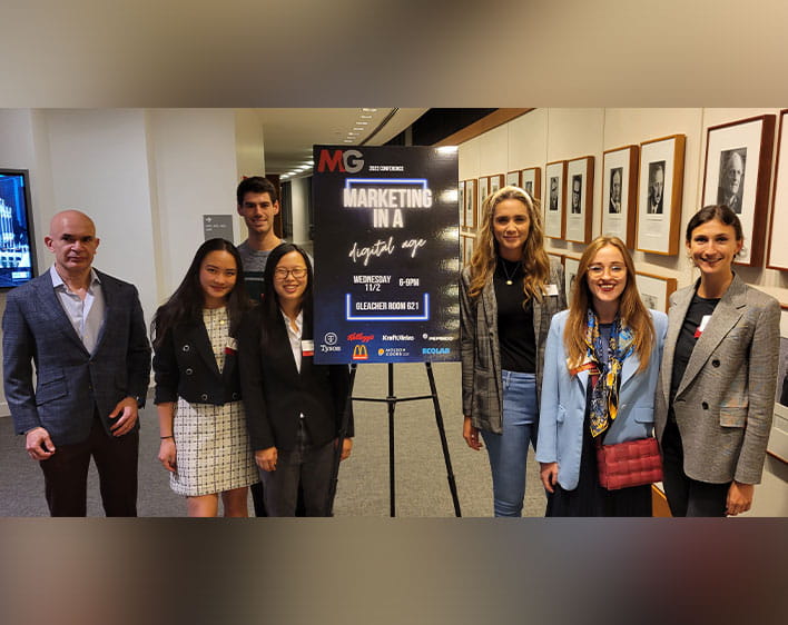 six Marketing Group cochairs with Prof Gunter Hitsch at the Marketing conference