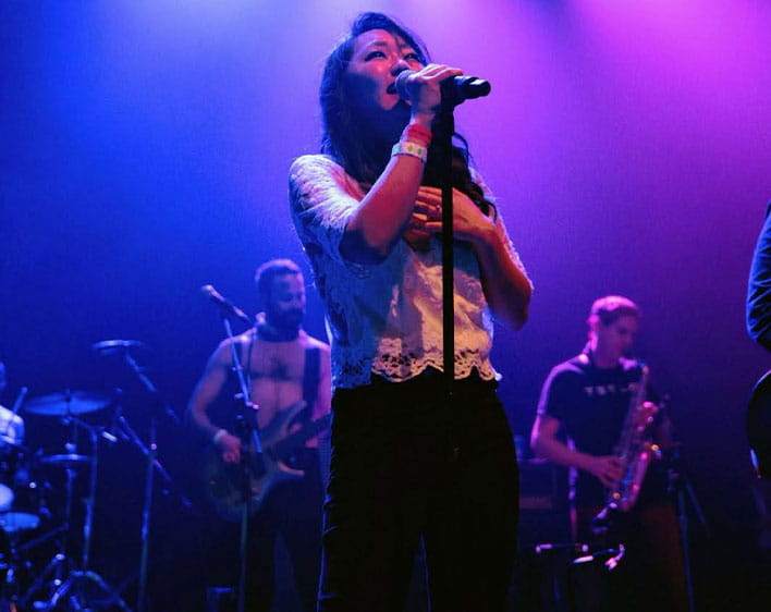 Battle of the Bands -- Michelle singing lead 