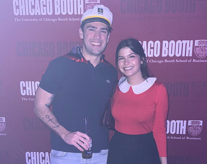 Lud and Gui at Chicago Booth halloween event