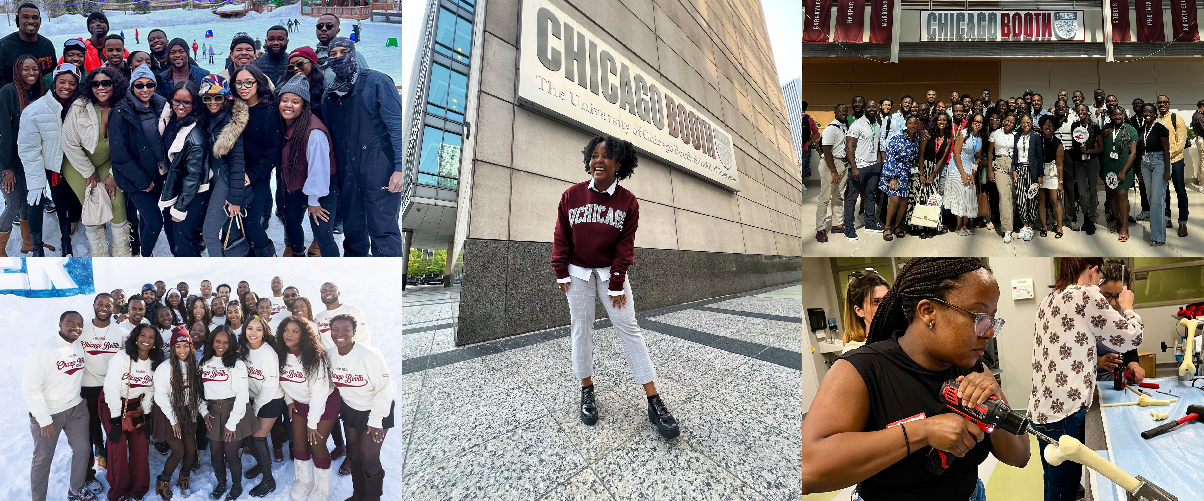 collage of Rimel with other Boothies