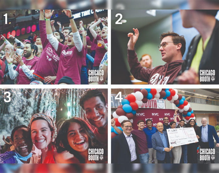 collage of Booth community members 