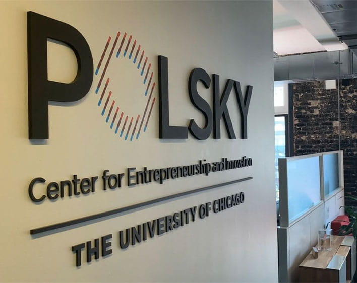 sign of Polsky Center