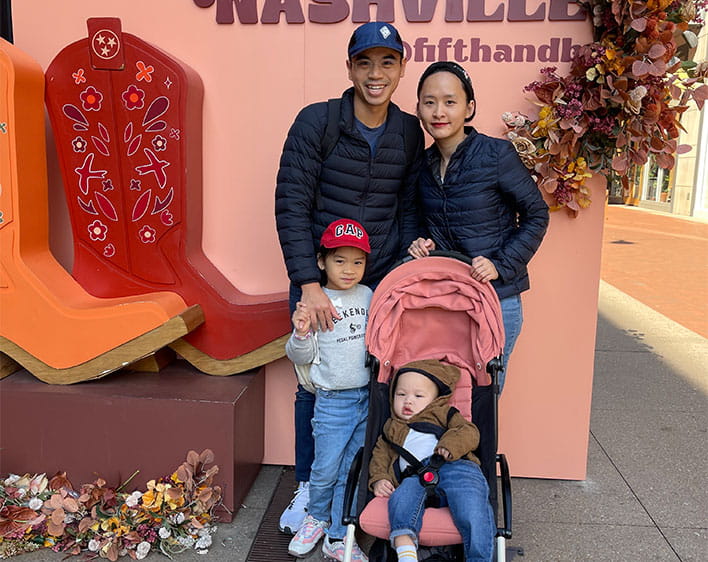 Nam and his family in Nashville 