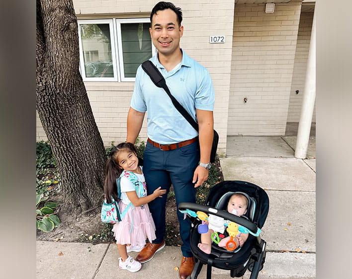 Peter with his two children