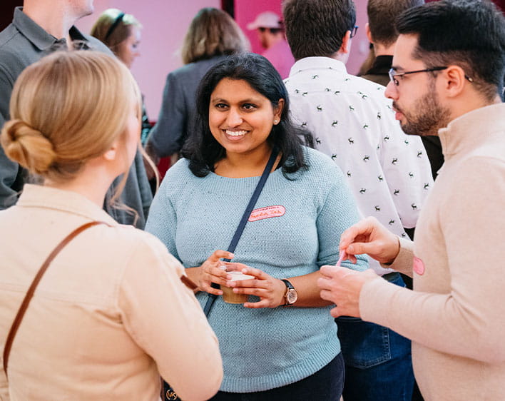 Isha at Booth EVC student group event 