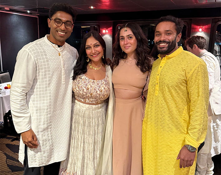 Sai and friends at Diwali Cruise