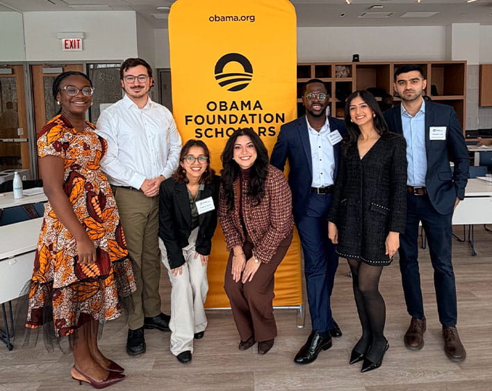 group photo of Obama Foundation Scholars