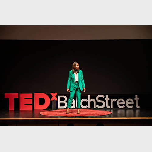 Kelly Parker on Ted Talk stage