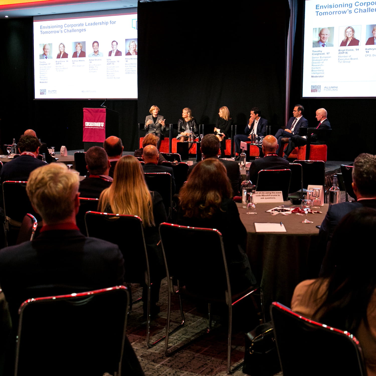 A panel of speakers at the London Alumni Forum