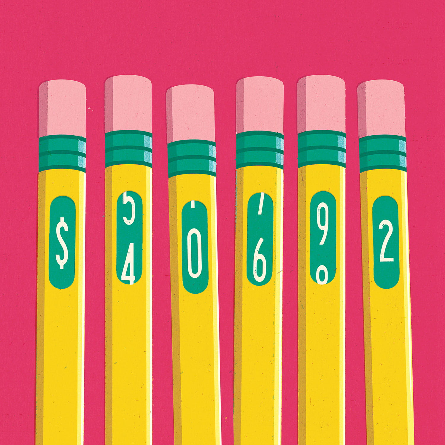Illustration of pencils