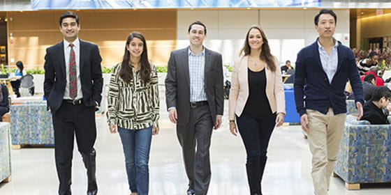 Sachin Kashyap, Maria Dangles, Darren Spicer, Theodora Rodman, Eric Jeng Booth interns