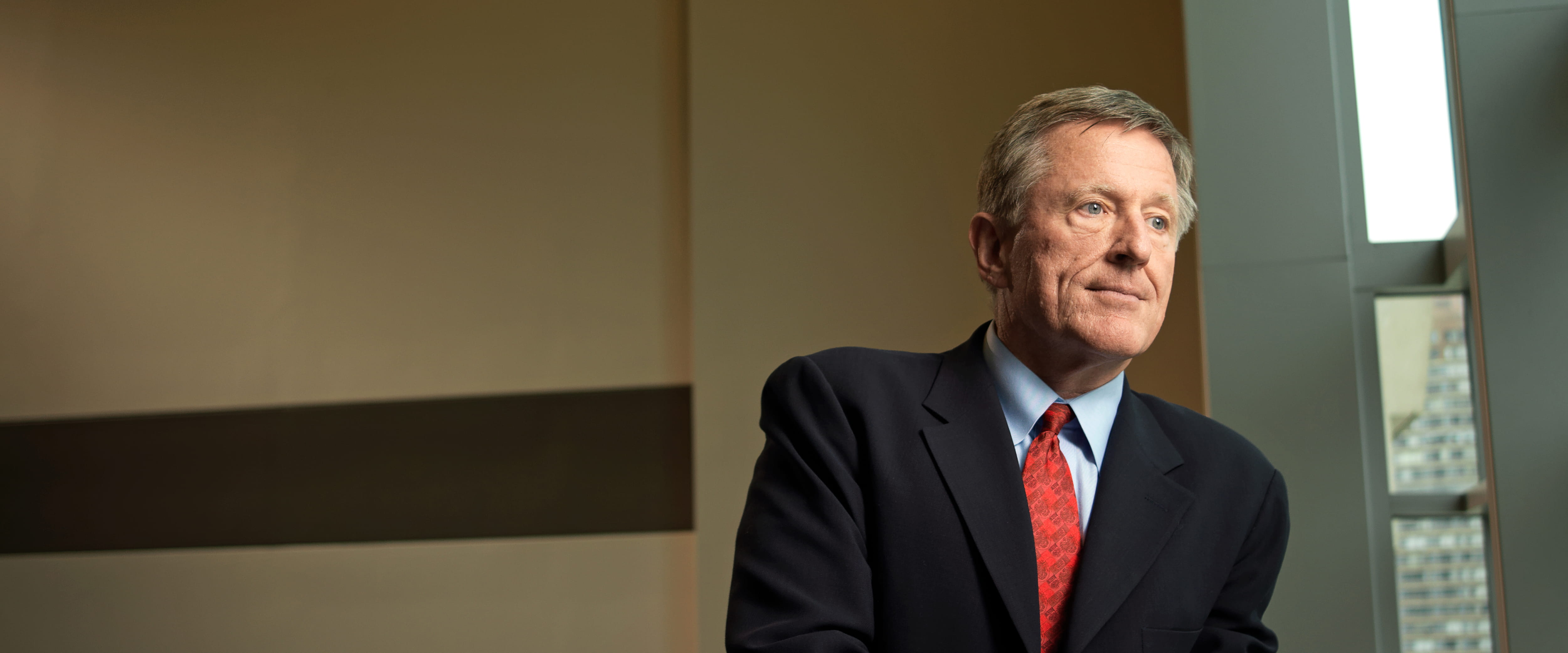 Photo of David Booth looking into the distance