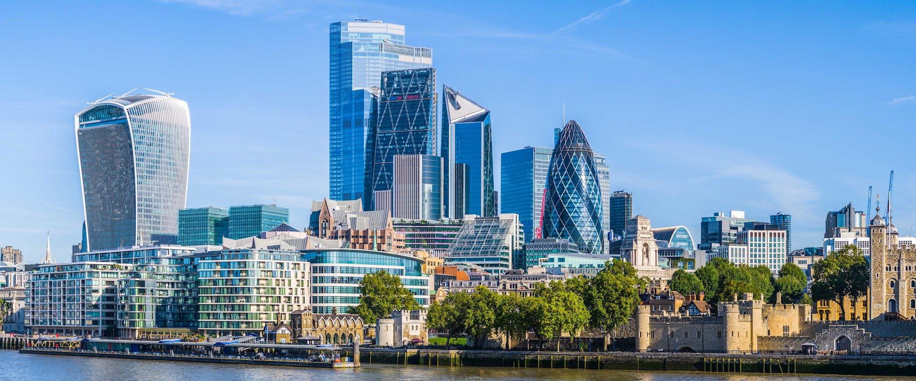 Skyline of the financial district in London