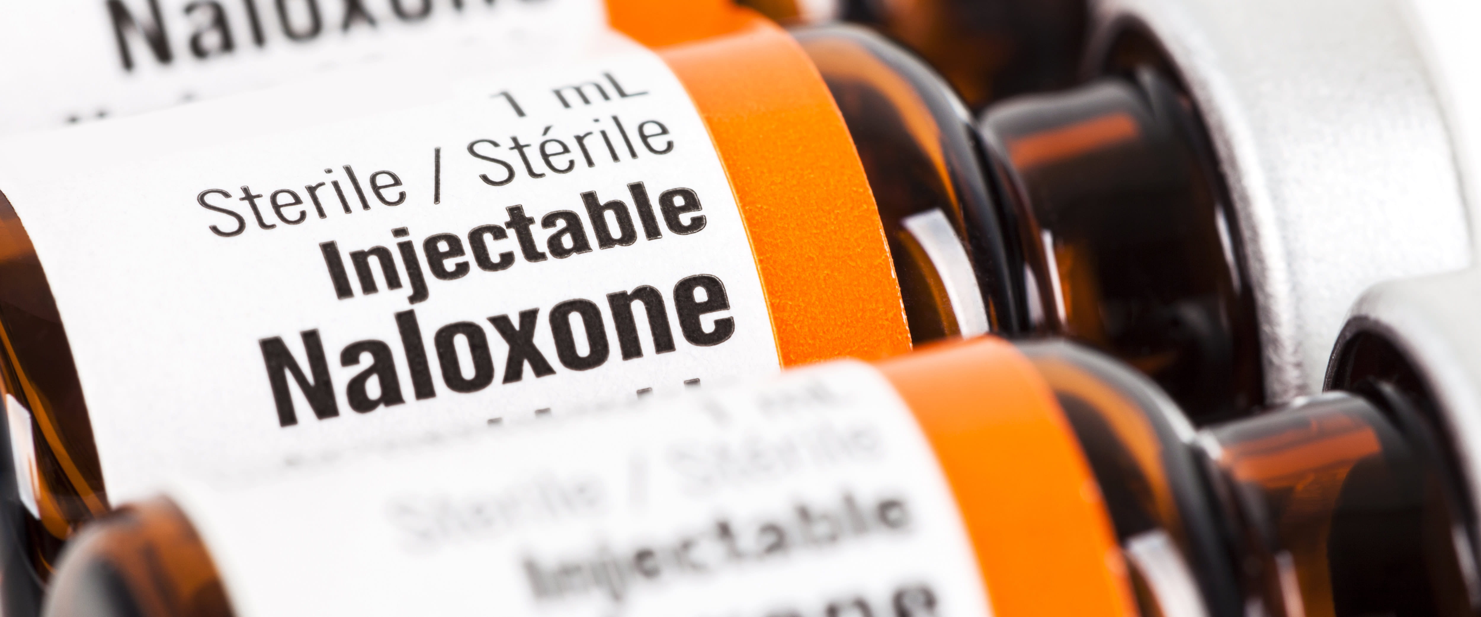 Vials of injectable Naloxone