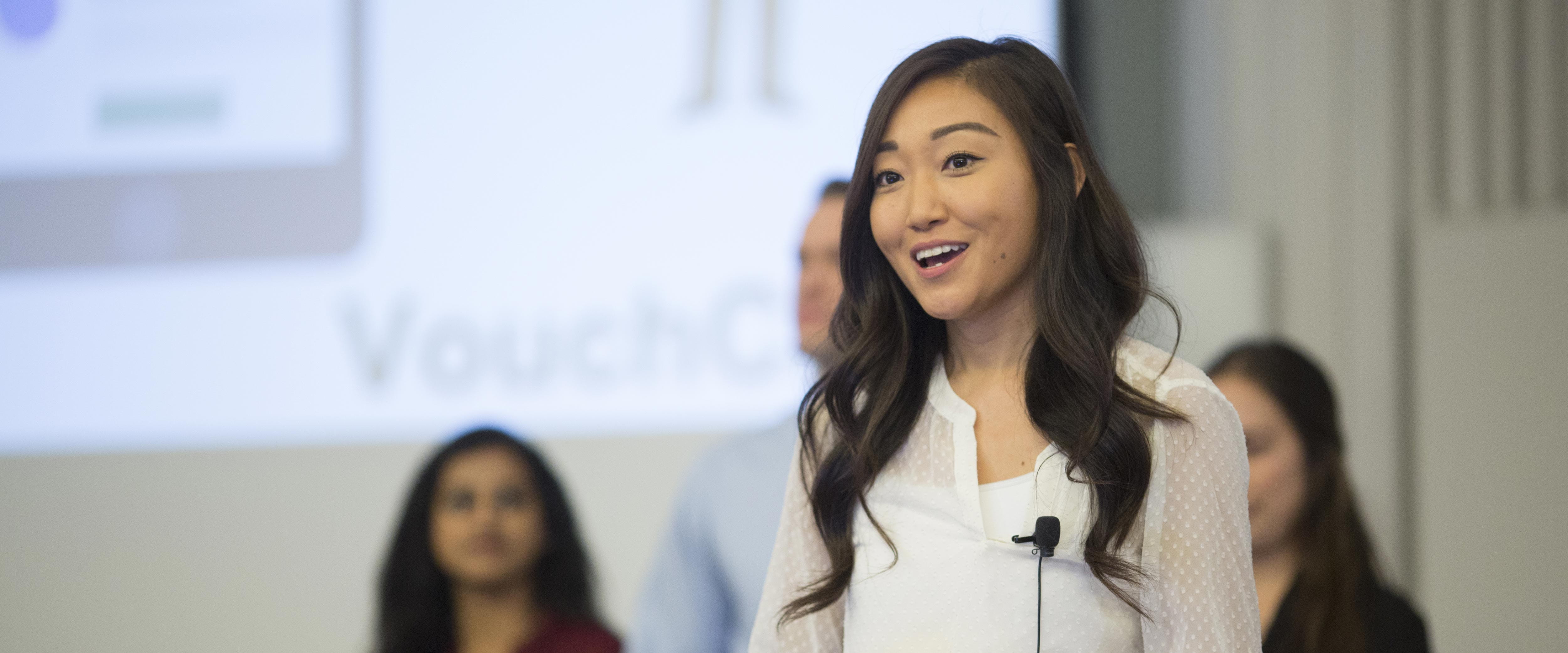 VouchCircle cofounders presenting at SNVC