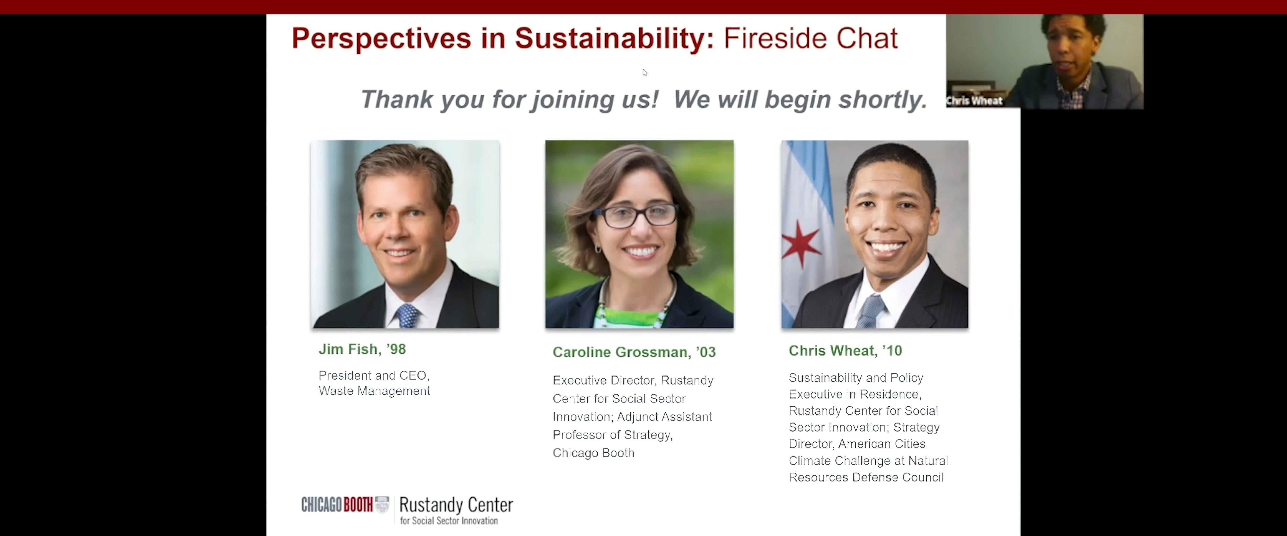Video Thumbnail | Perspectives in Sustainability: Fireside Chat