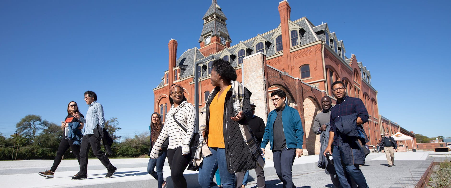 Neubauer Civic Scholars on a tour of historic Pullman