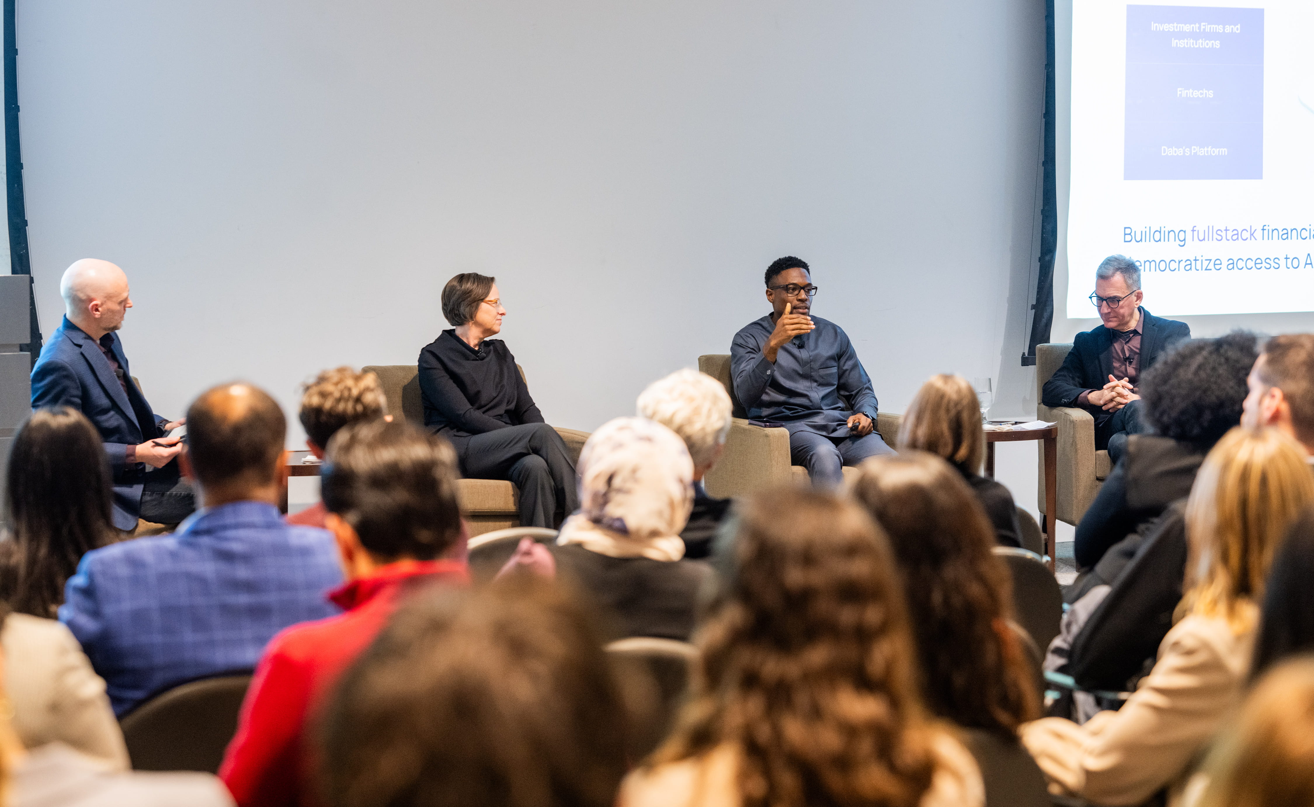 Speakers address audience at Innovating for Social Equity: Fintech for Inclusion event