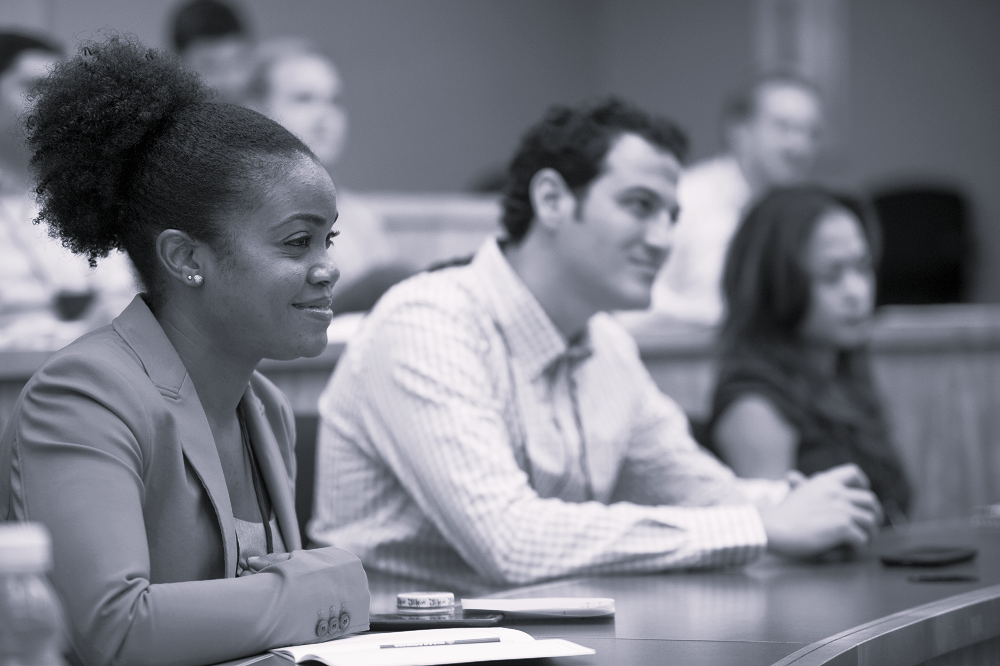 Alumni participating in alumni board connect