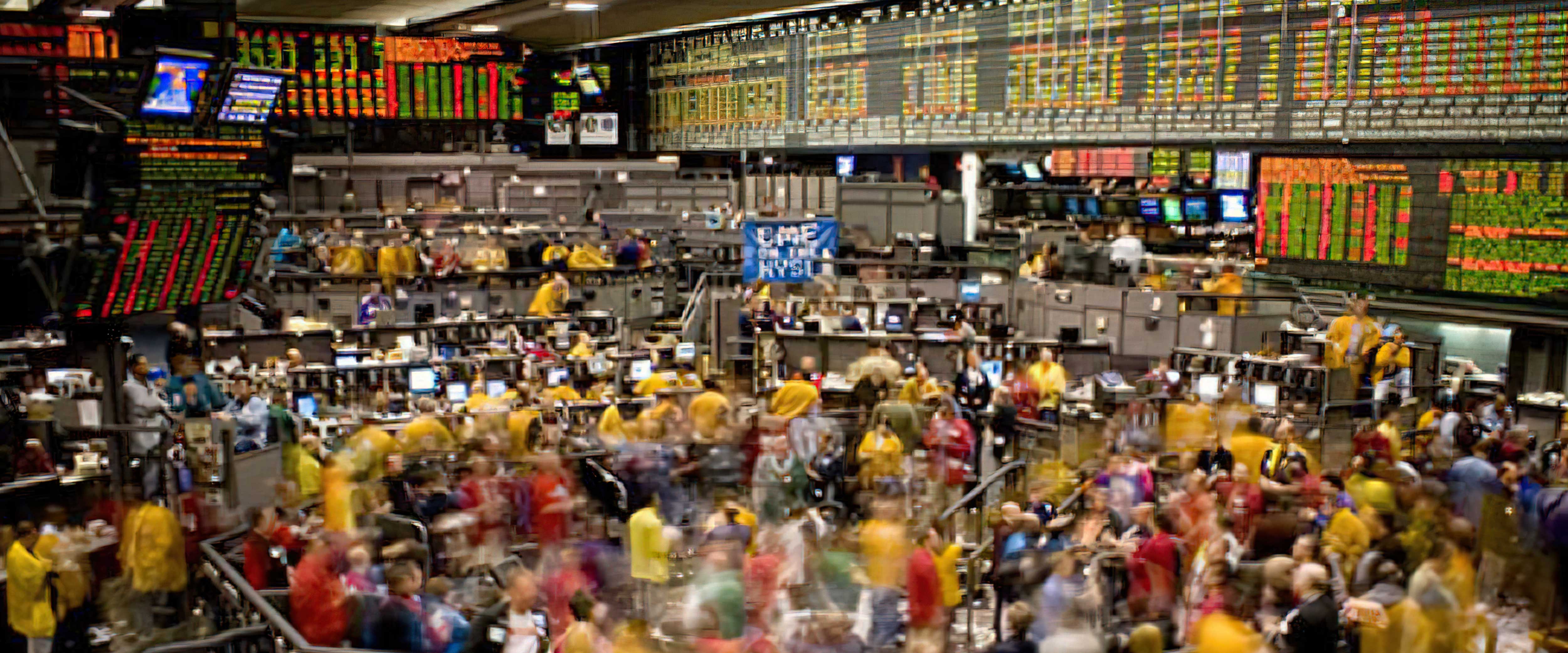 Stock exchange floor