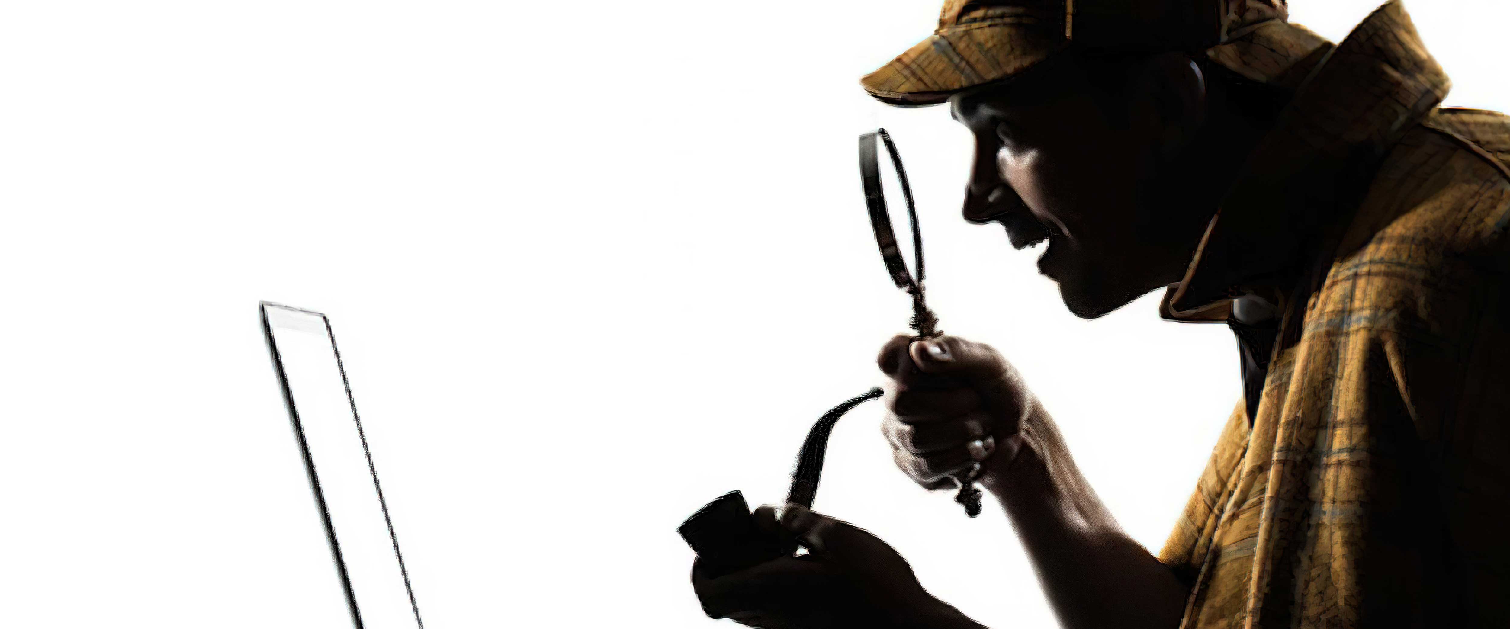 Detective investigating a laptop