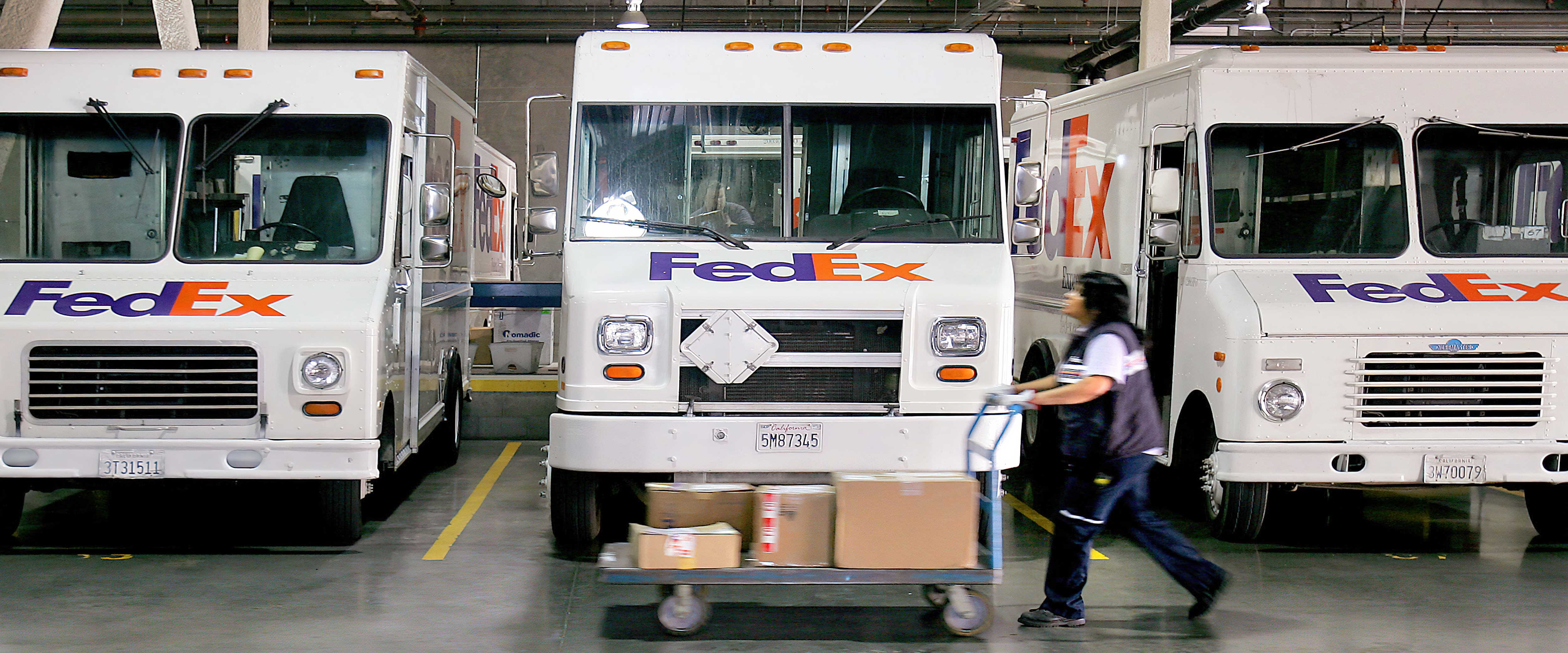 FedEx trucks