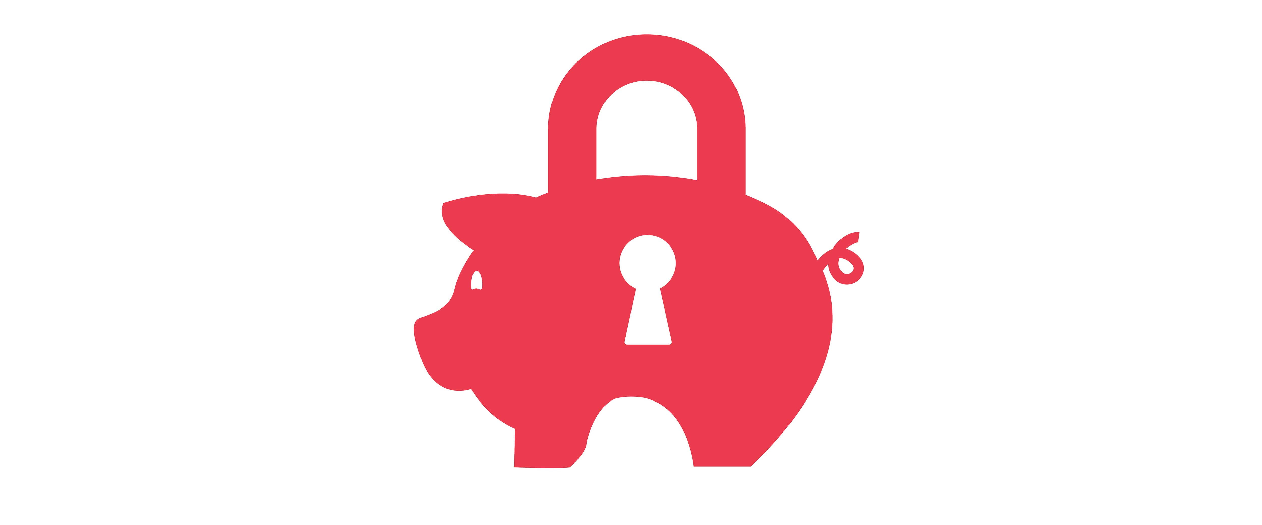 Piggy bank with a lock