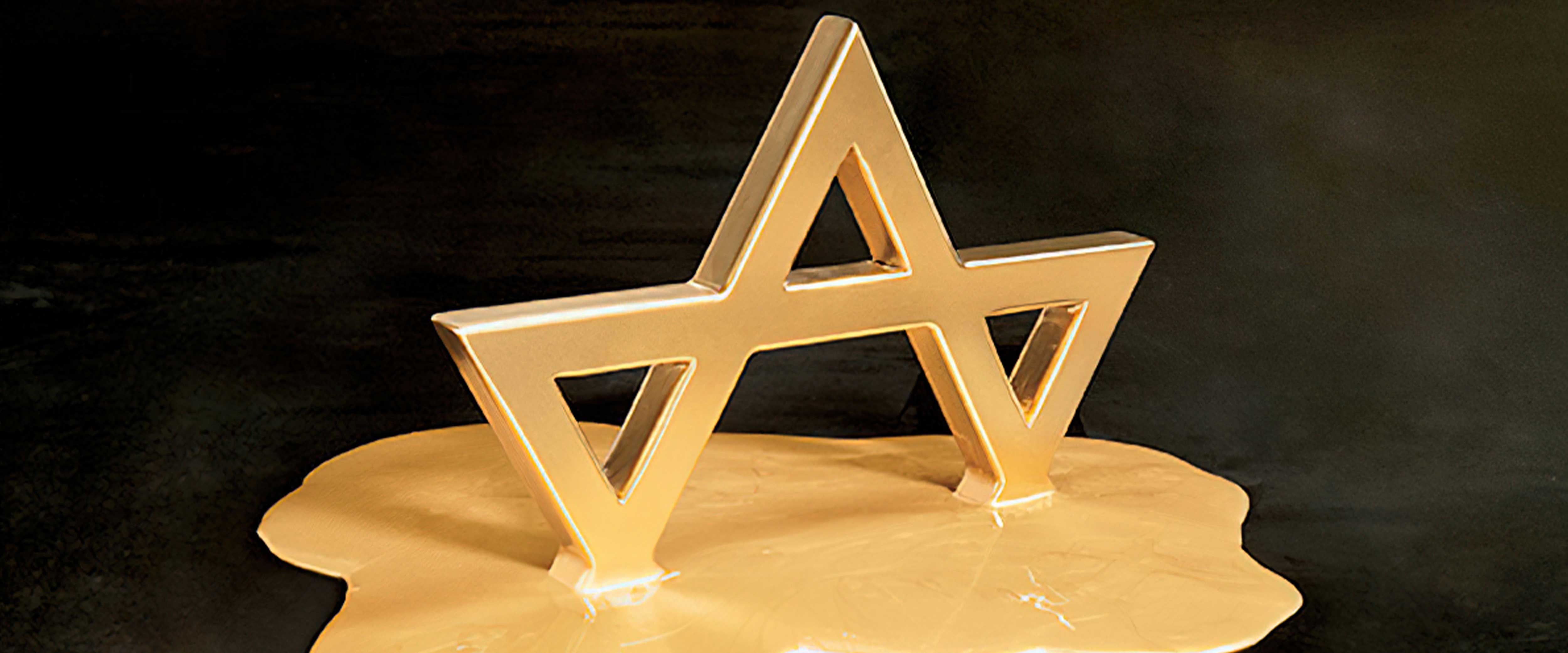 Melting golden Star of David
