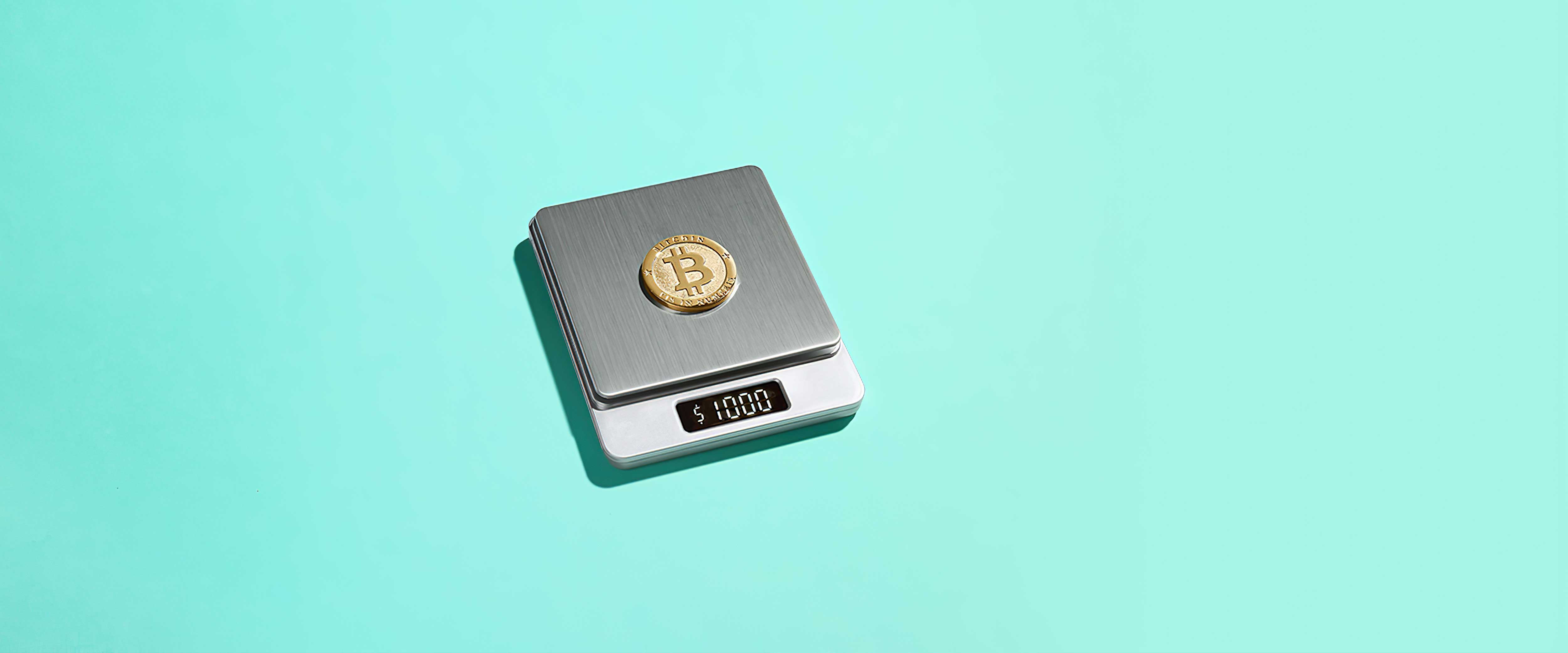 Scale with a Bitcoin on it