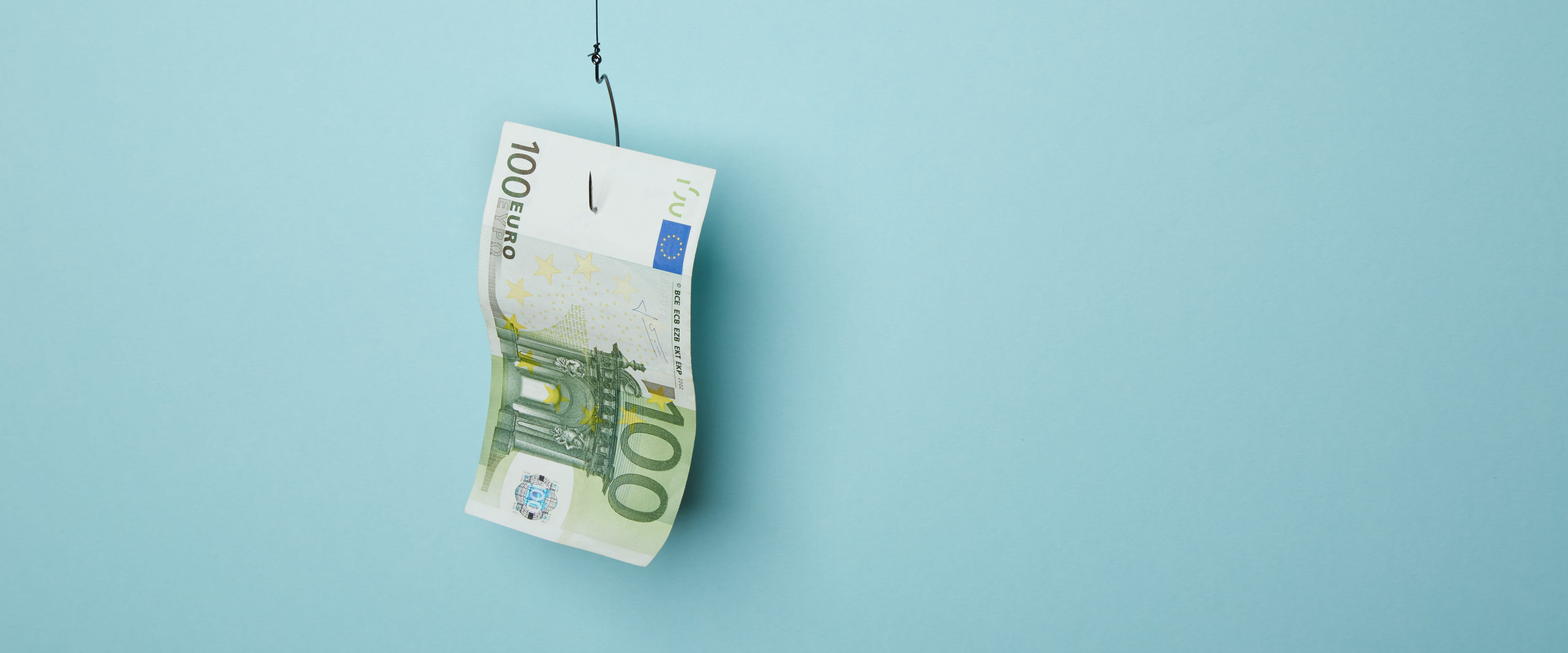 Euro on a fishhook