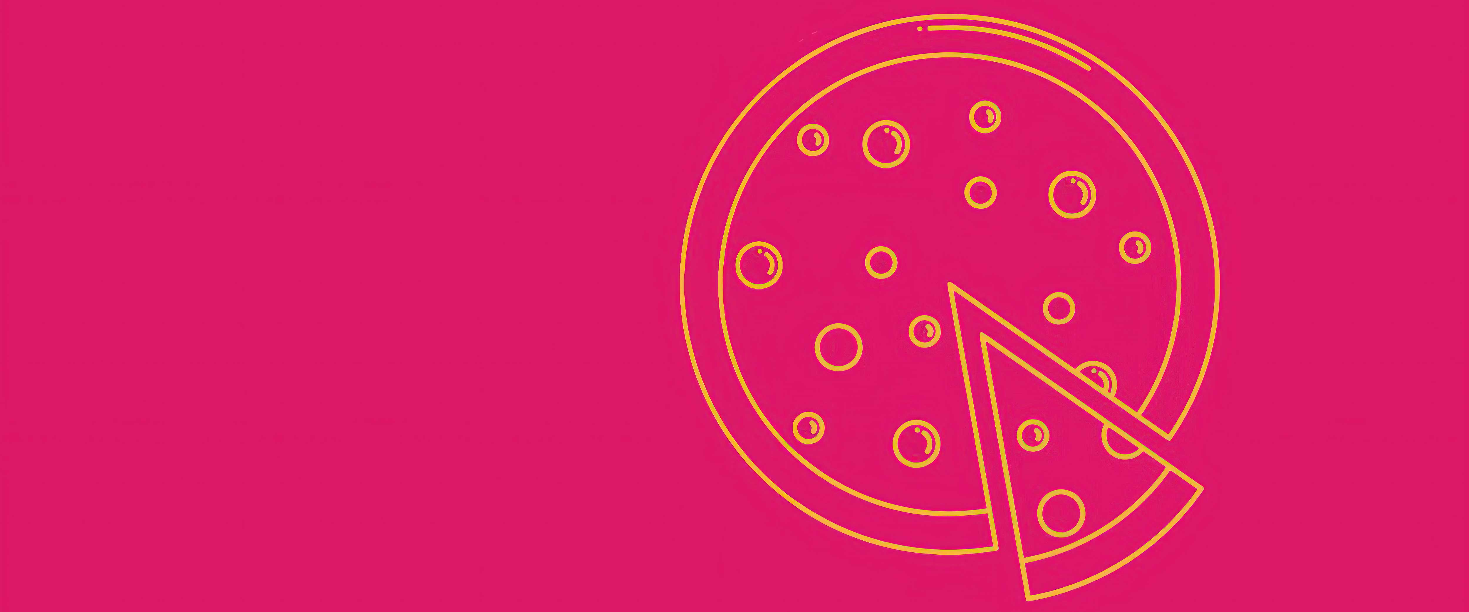 Pie chart that looks like pizza