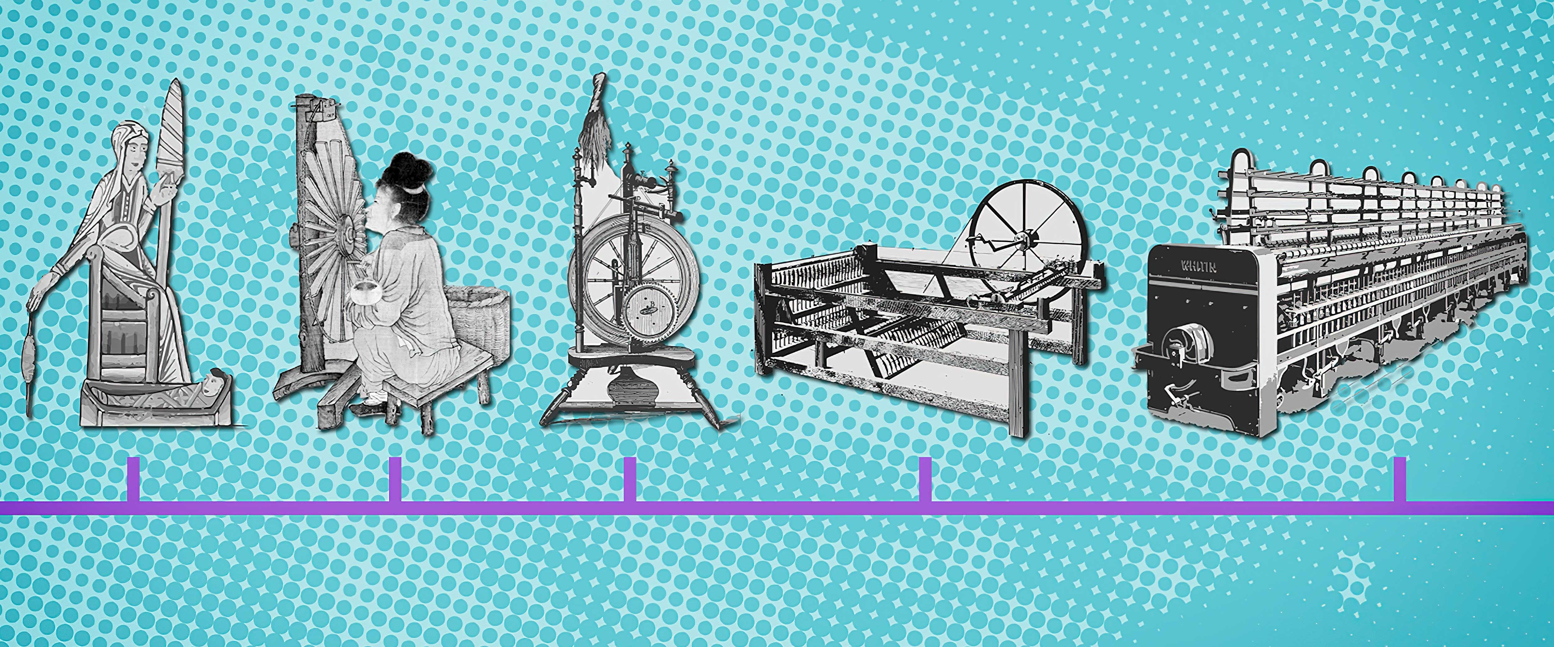 Sewing machines from different eras