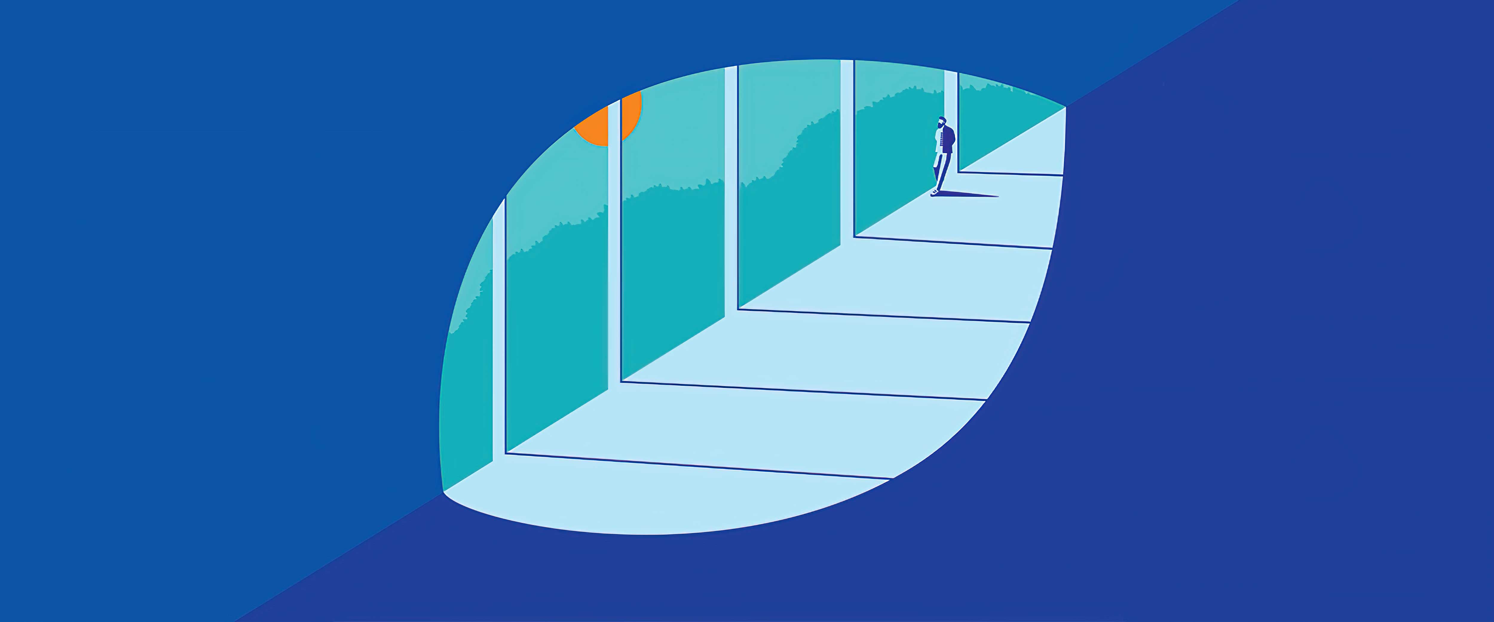 Leaf that looks like an office building hallway