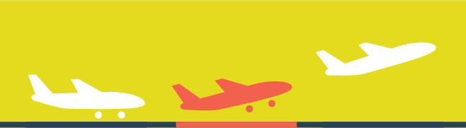 Illustration of an airplane during liftoff