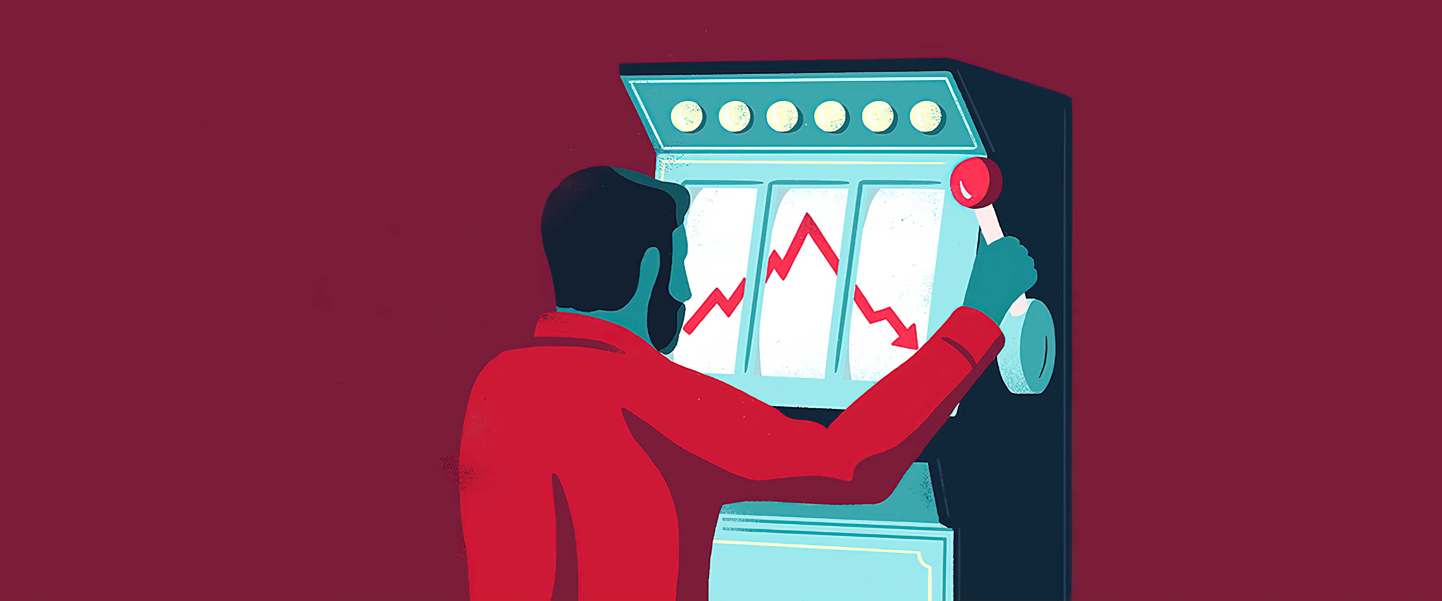 Person at slot machine