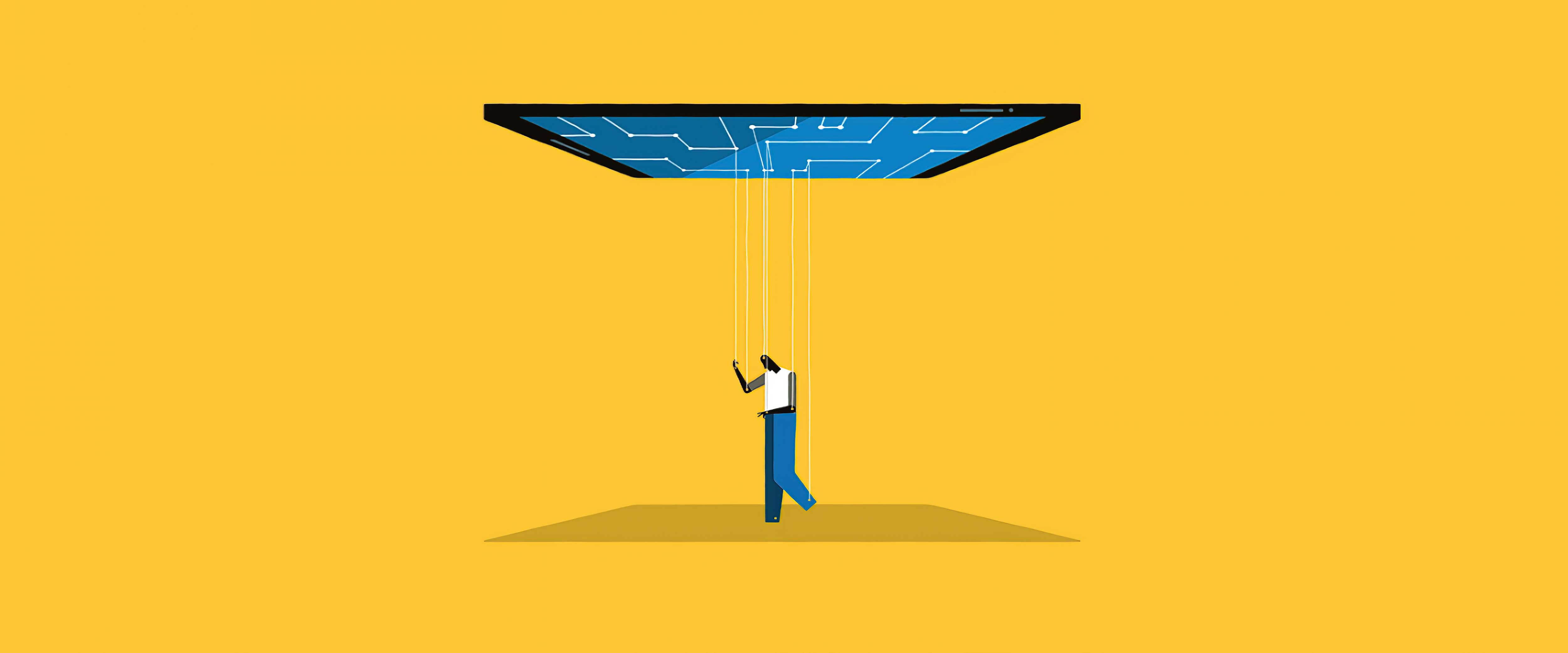 A puppet connected to a tablet