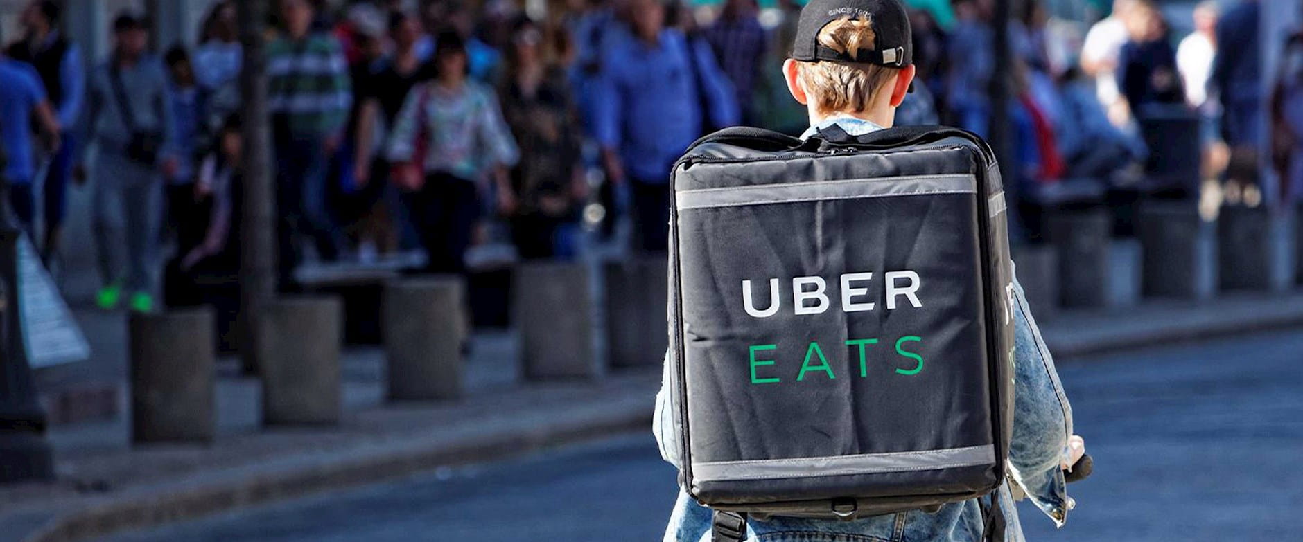 Uber eats delivery person 