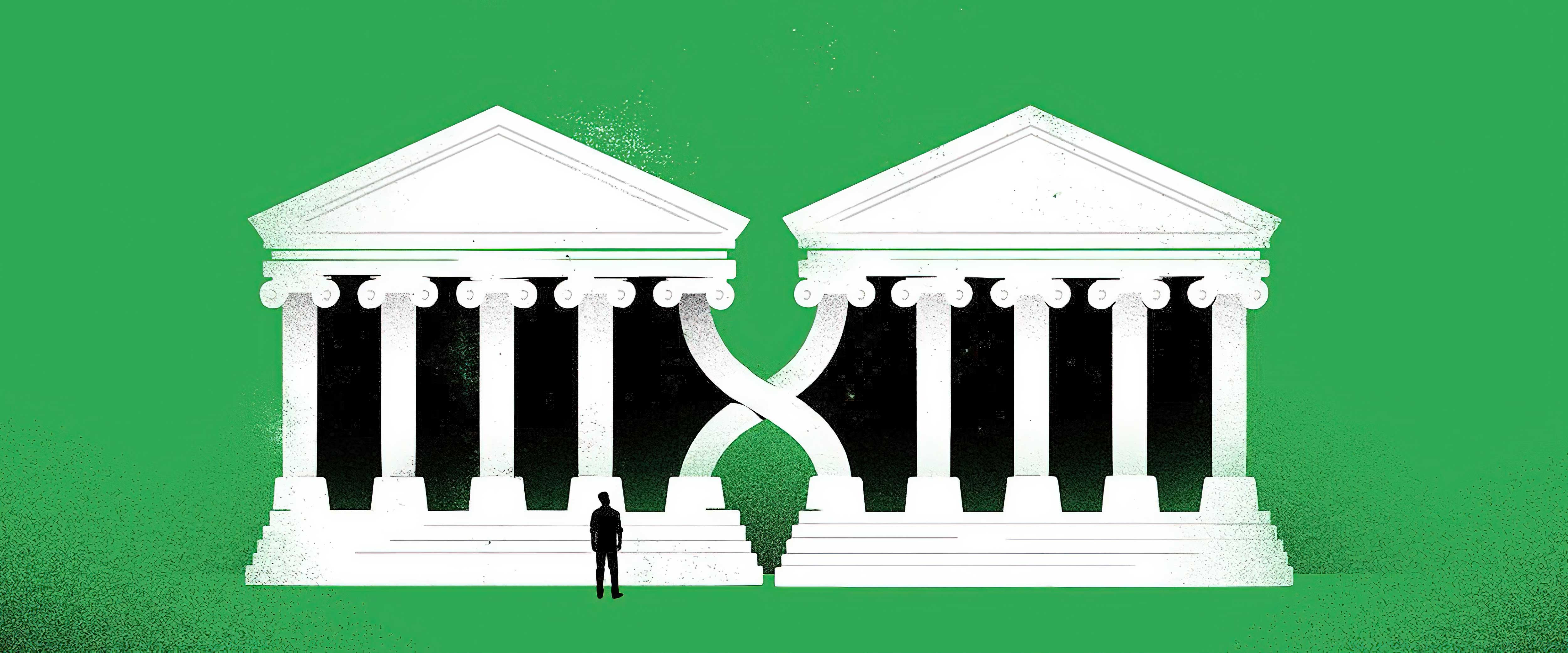 Government buildings connected