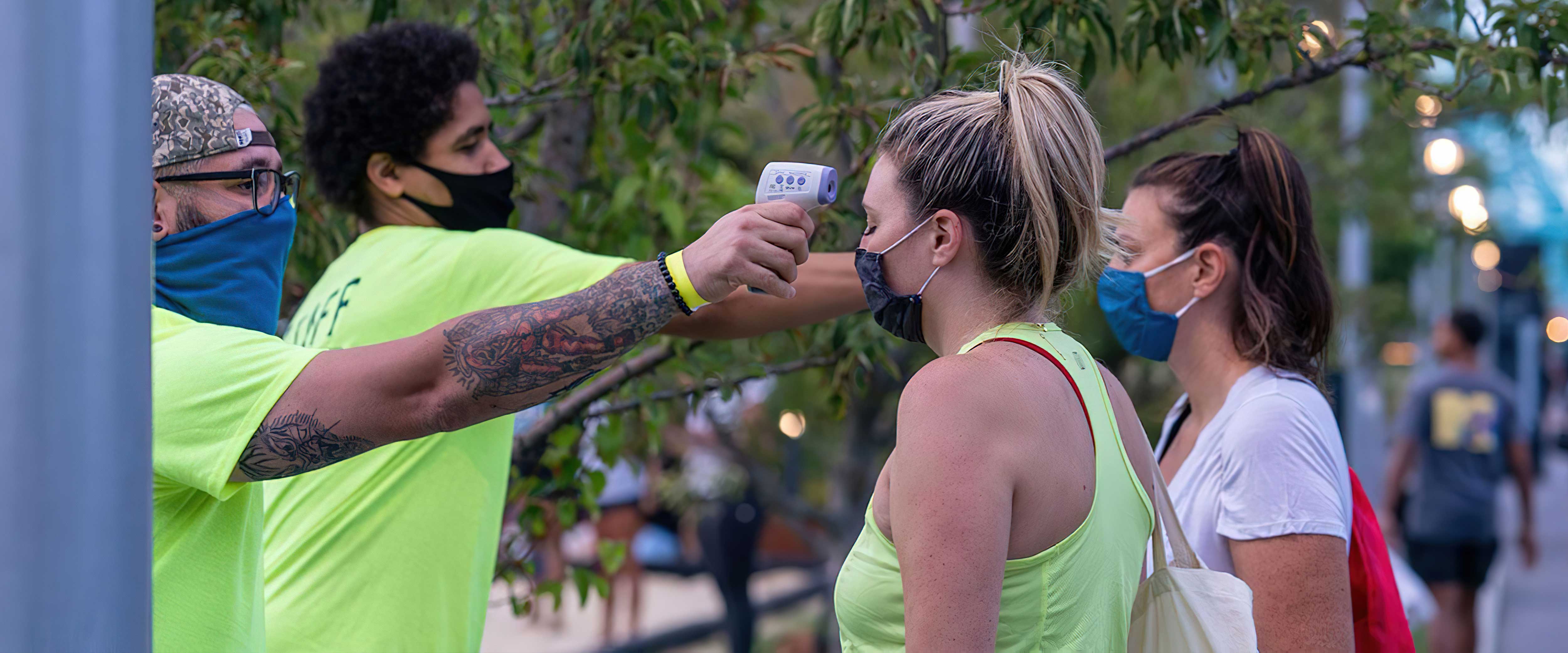 Covid temperature check at entry